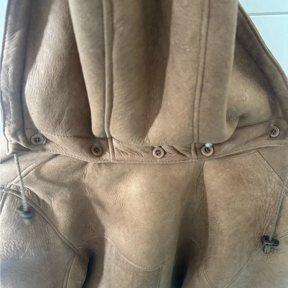 Shearling Reversible Coat with Detachable hood Size 10 Vintage - Picture 8 of 17